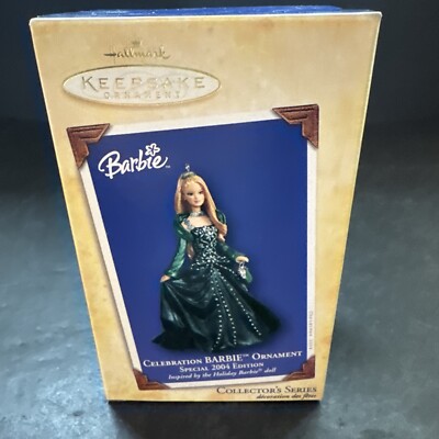 Barbie Hallmark Celebration Holiday 5th in Series Green Dress Special (New) 2004