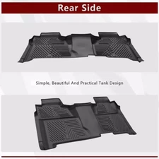 3D Floor Mats For 2014-2018 Silverado GMC Sierra 1500 Crew Cab All Weather Liner