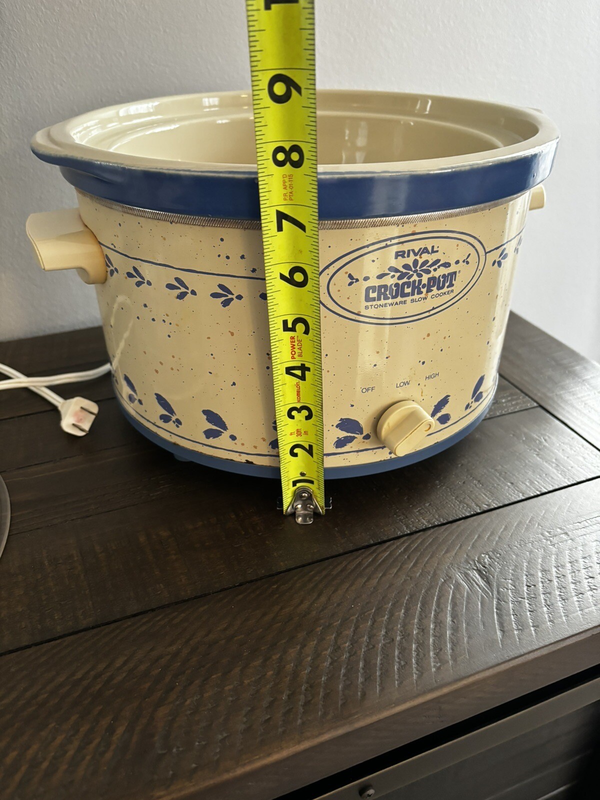 Vintage Rival 3355 Crock Pot 5 Quart Slow Cooker Blue Flowers USA eBay