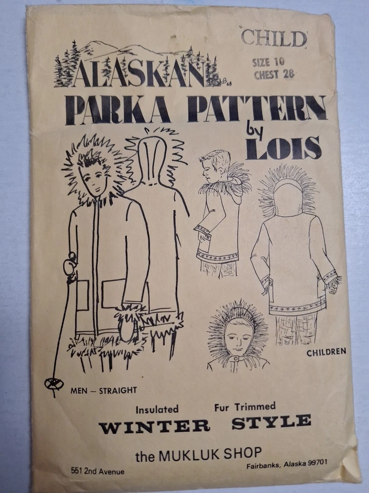 Alaskan Parka Childs 10 Lois Mukluk Shop Sewing Pattern VTG Winter Coat Warm - Image 2 of 4