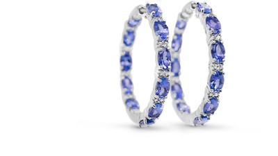 Woman 925 Sterling silver Natural Tanzanite Earring Fine Jewelry Gift For Mom