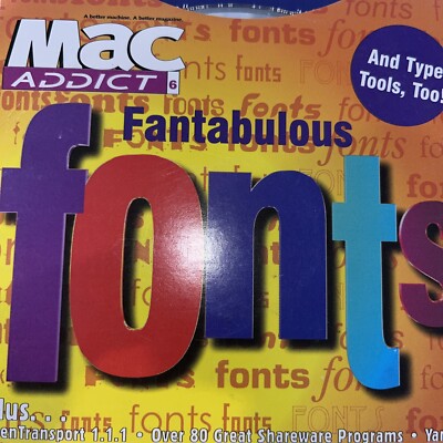 Mac Add it Fantabulous Fonts CDROM