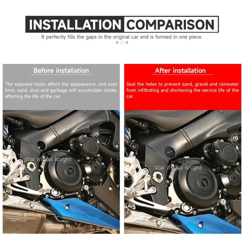 Frame Hole Cover Caps For Suzuki GSX-S1000 GSX-S1000F GSX-S1000GT GSXS1000 2015- - Picture 5 of 16