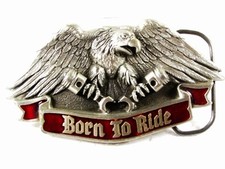 Born To Ride Eagle Belt Buckle By GREAT AMERICAN BUCKLE CO 32216