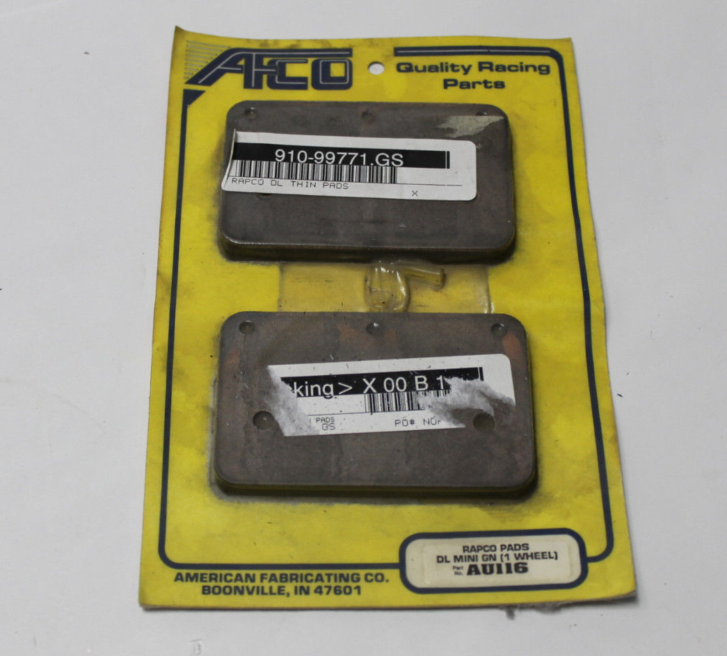 AFCO RAPCO BRAKE PADS Thin DL Mini GN Dynalite AU116 for 1 Wheel NEW eBay