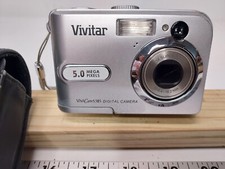 Vivitar ViViCam 5385 5.0MP Digital Camera - NO POWER, PARTS OR REPAIR w/case