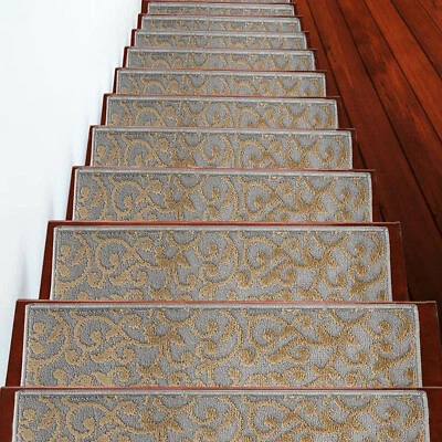 SUSSEXHOME Stair Treads Leaves Collection Contemporary and Soft Stair Treads