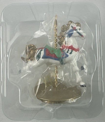 Hallmark 1989 Christmas Carousel Horse Complete Set of 4 with Stand - Picture 7 of 16