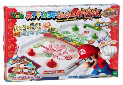 Super Mario Strike Air Hockey ATTACK The Pack Floats Tabletop Party Game NEW