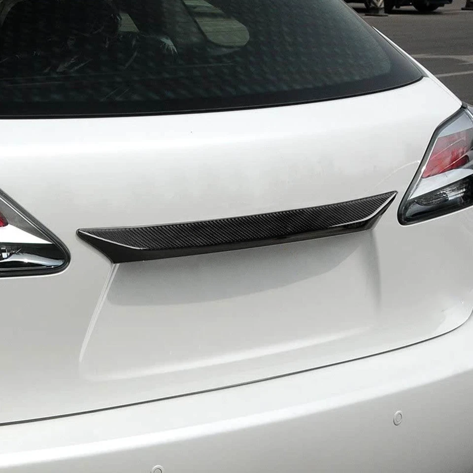Cubierta de panel de puerta levadiza trasera de fibra de carbono real para Lexus RX350 RX450h 2010-15 Foto 3 de 4