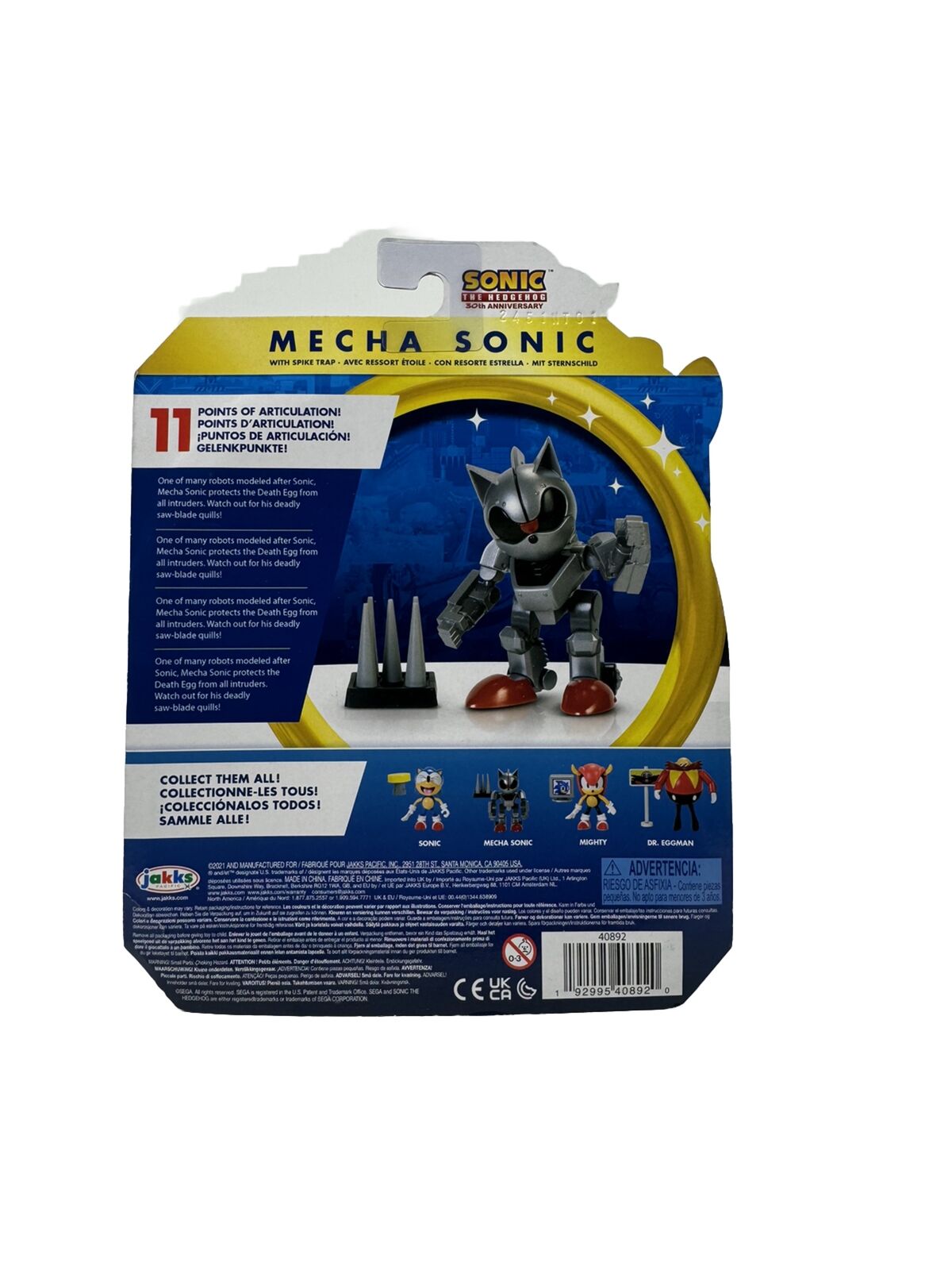 Sonic The Hedgehog Wave 5 Mecha Sonic 4 Action Figure Classic, with Trap  Spring Jakks Pacific - ToyWiz