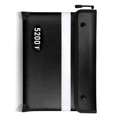 5200°F 13x10in Fireproof Document Bag Heat Insulated Storage Organizers