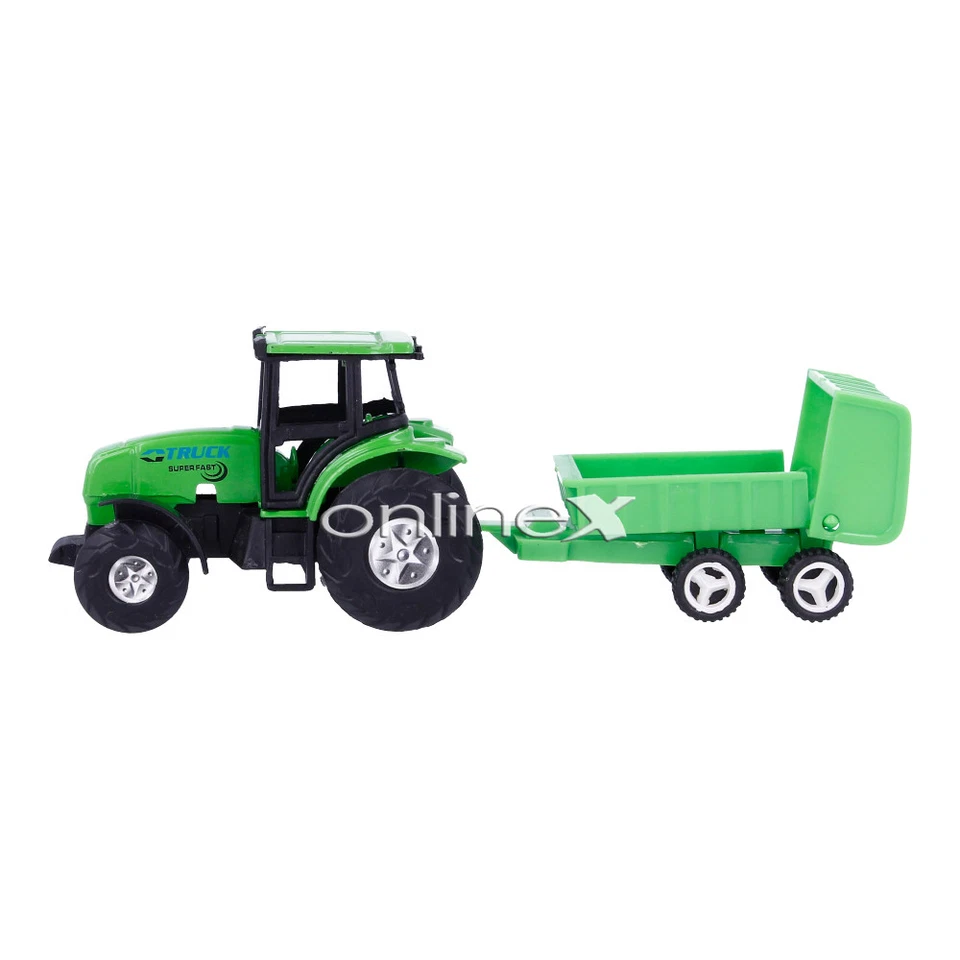 Tractor +Remolque Verde Juguete Original, Divertido A escala Entrega 24-48 a1743 - Imagen 3 de 4