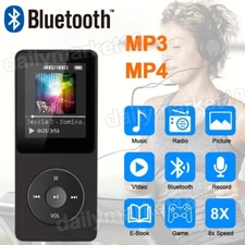 Bluetooth MP4/MP3 Lossless Music Player FM Radio Recorder Speaker Support 64GB