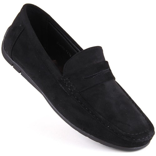Mocassins Homme Franco Vanucci Noirs Taille 10.5 US - Occasion - Style Loafers à Enfiler