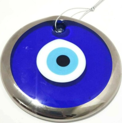 CLEARENCE SALE 4 inch Nazar Evil Eye (silver painted)  Bad Luck Protection