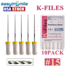 Root Canal K Files Hand Use Dental Endo K file Stainless Steel 25mm #15 -40