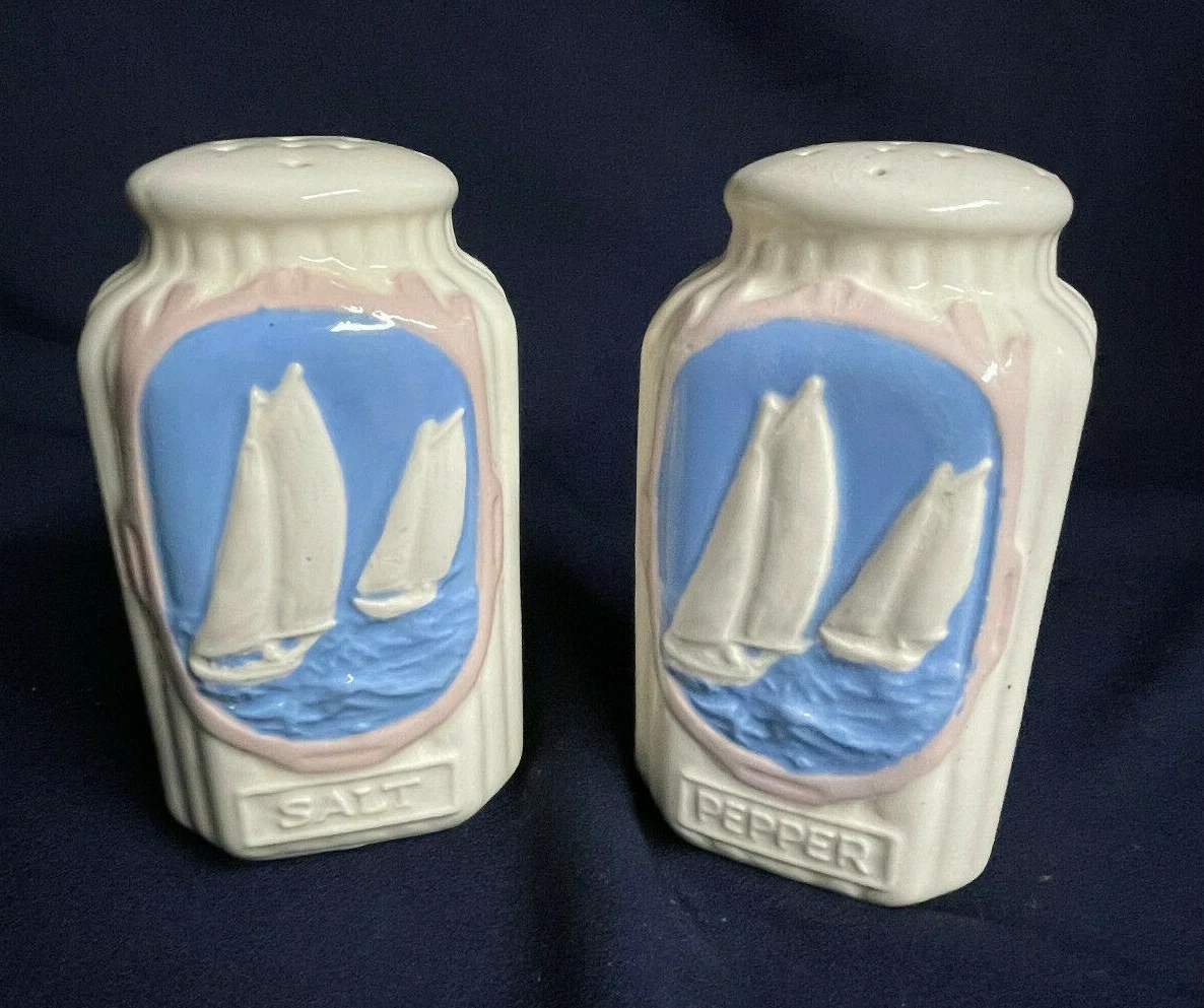 Nautical salt sale and pepper shakers