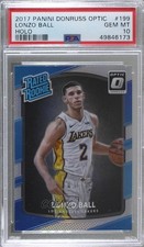 2017 Panini Donruss Optic Rated Rookie Holo Prizm Lonzo Ball PSA 10 GEM MT 3b3