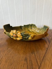 Roseville USA Peony Pattern Console Bowl #432-12&rdquo;