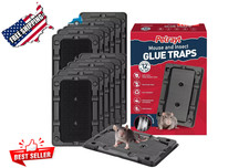Glue Mouse Traps Indoor 12 Pack, Pre-Scented Non-Toxic Sticky Boards