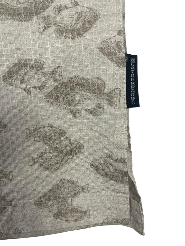 Weatherproof Shirt Mens 2XL Tan Fish Print Short Sleeve Button Up Fishing Casual - Image 3 of 4