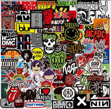 100PCS Rock Band Stickers Lot Punk Music Heavy Metal Bands Sticker Decal