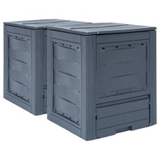 -Kompost -Kosze 2 szt. 520 dł. 60x60x73 cm szare