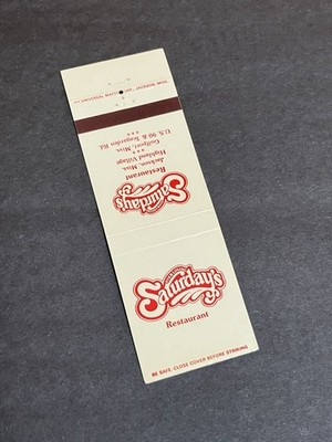Vintage Mississippi Matchbook  Ever loving Saturday s Restaurant  Jackson