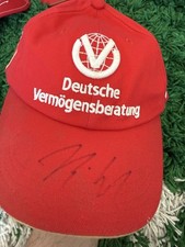 Michael Schumacher podpisana czapka Ferrari F1 vintage oryginalna autograf gasse bokserska