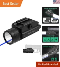 1250 Lumen Tactical Flashlight with Multi-Color Laser Light Combo - Rechargeable
