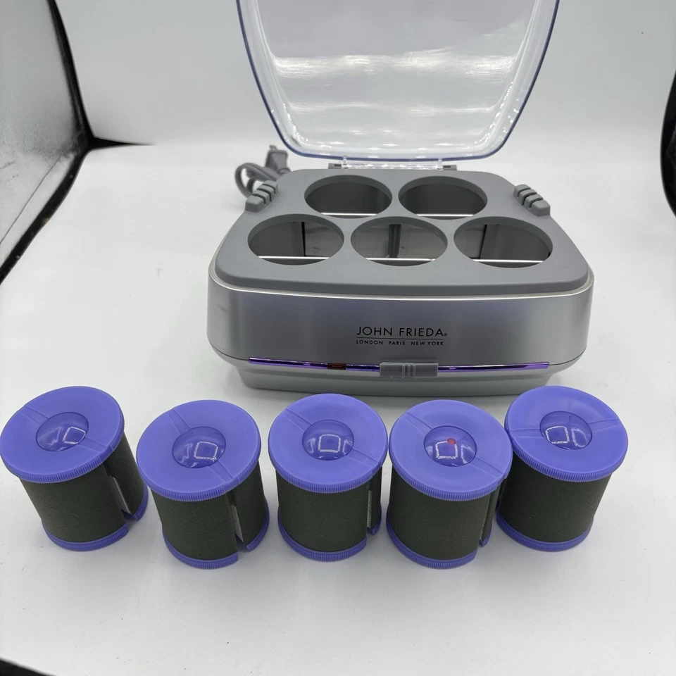 John Frieda Smooth Waves Body Shine 5 Jumbo Terciopelo Hot Rollers 2" JFHS5 Sin Clips Foto 4 de 4