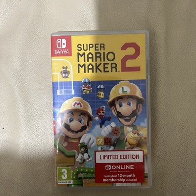 Super Mario Maker 2 Nintendo Switch + unbenutzt 12 Monate Switch Online