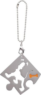 *NEW* Disney Mickey & Friends: Pluto Puzzle Pewter Key Chain by Monogram