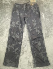 Prana Halle Straight Short Inseam Gravel Camo Hiking Pants Women's 10 NWT