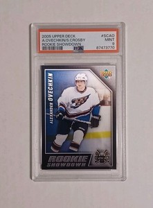 Alex Ovechkin Sidney Crosby Rookie Showdown PSA 9 2005 Upper Deck Hockey Card