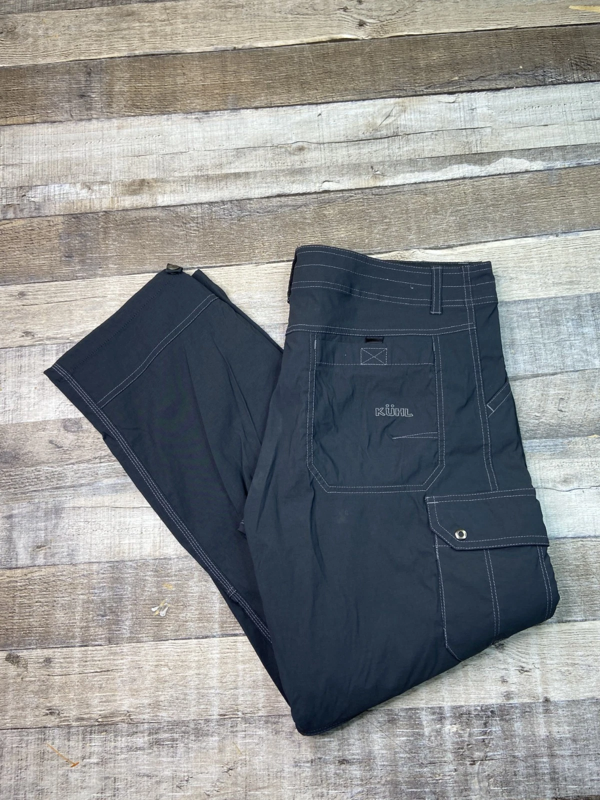 KUHL Convertible Stealth Zip Off Cargo Pants Men 36x28 Camp Trail Renegade #5138