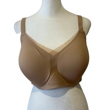 Honeylove Crossover Bra M  Tan Sand Wire-Free Removable Pads Comfort LWBR0303