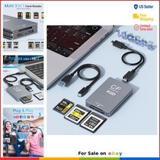 CFexpress XQD SD Card Reader 3-in-1 USB 3.2 Gen 2 10Gbps Type B for 4K 8K