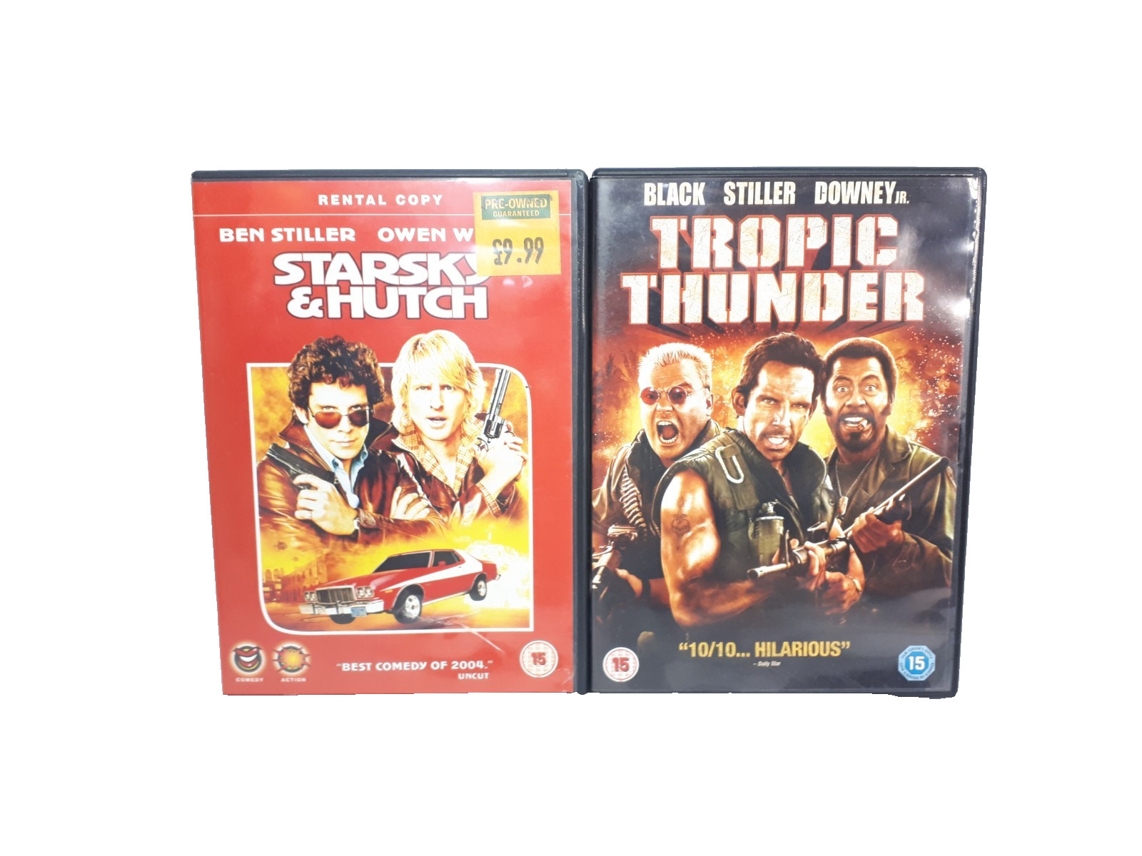 Tropic Thunder & Starsky & Hutch DVD Bundle Ben Stiller Action Comedy Movies GC