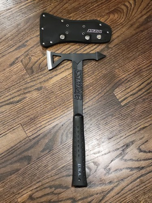 #ad Estwing EBTA US Made Black Eagle Tomahawk Axes with Black Nylon Sheath NEW $44.58