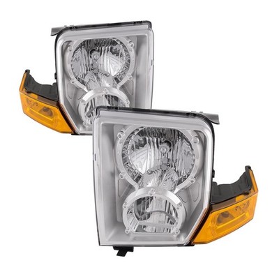 Headlight Set Right Left Clear Lens for Jeep Commander 2006-2010
