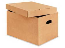 Pack of 25 Economy Storage File Boxes With Lid - 15 X 12 X 10"