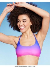 Women  s Wild Fable Padded Bikini Top Only Purple Ombr  Size XS 0-2 NWT