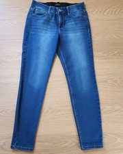 Curve Appeal 6/28 Essential Mid-Rise Skinny Denim Blue Jeans Womens Stretch