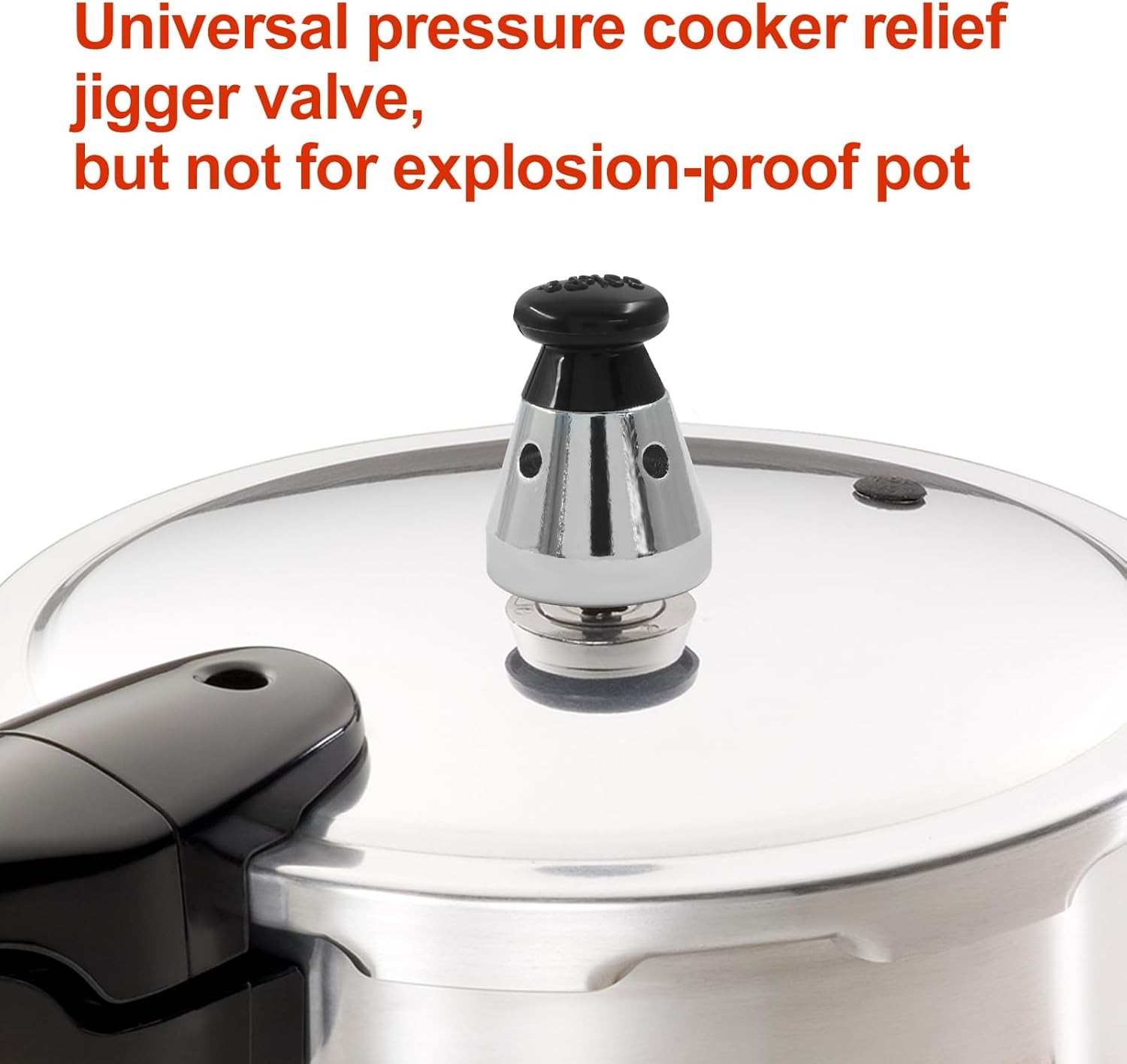 Universal Pressure Cooker Relief Jigger Valve 80KPA 1 Pcs/Black 