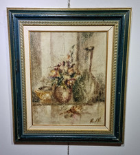 Alessandra De Michele - Natura Morta - Olio Su Tela Invecchiata 50x40 - 73x63