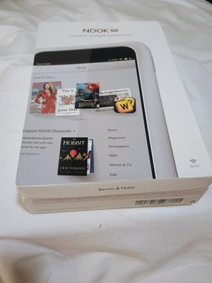 Barnes & Noble NOOK HD 7in Tablet BNTV400 White In Box Untested