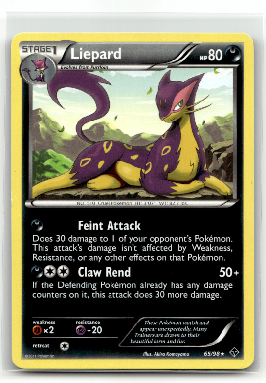 Liepard 65/98 Normal Rare Emerging Powers LP