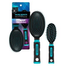 Conair Salon Results Hairbrush Set - Travel Hair Brush - Hairbrushes for All Hai